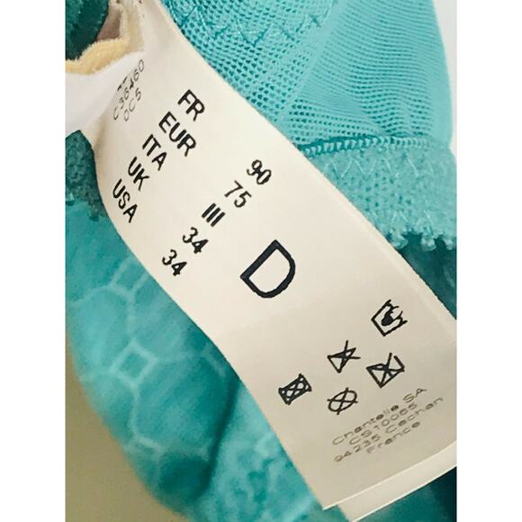 Chantelle Womens 3646 C Chic Sexy Underwire Push Up Bra 34D Blue - Picture 6 of 8